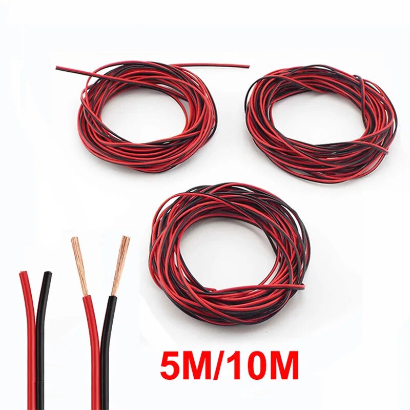 Electrical Wire 2 Pin Wires LED Strip Cable 20AWG 22AWG 24AWG 12V ...