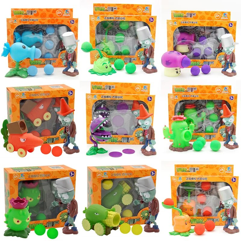 365 Plants vs Zombies Toys Series Pea Shooting Anime Action Figures ...