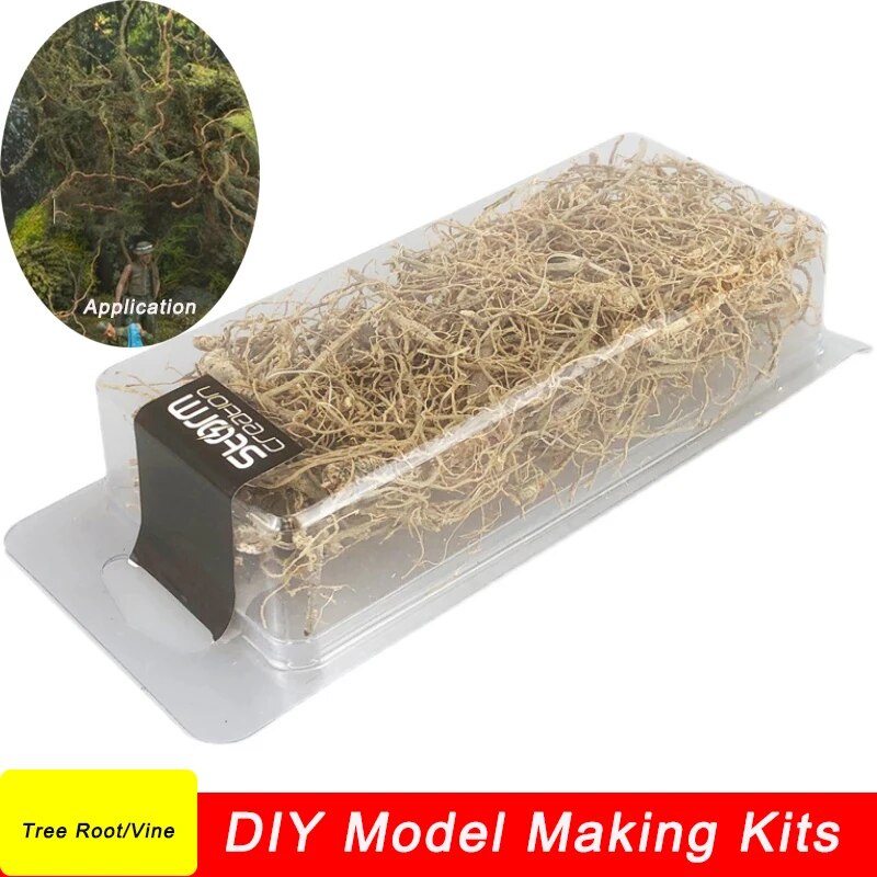 DIY Model Making Diorama Vine Tree Roots Withered Model Plant Stubble ...