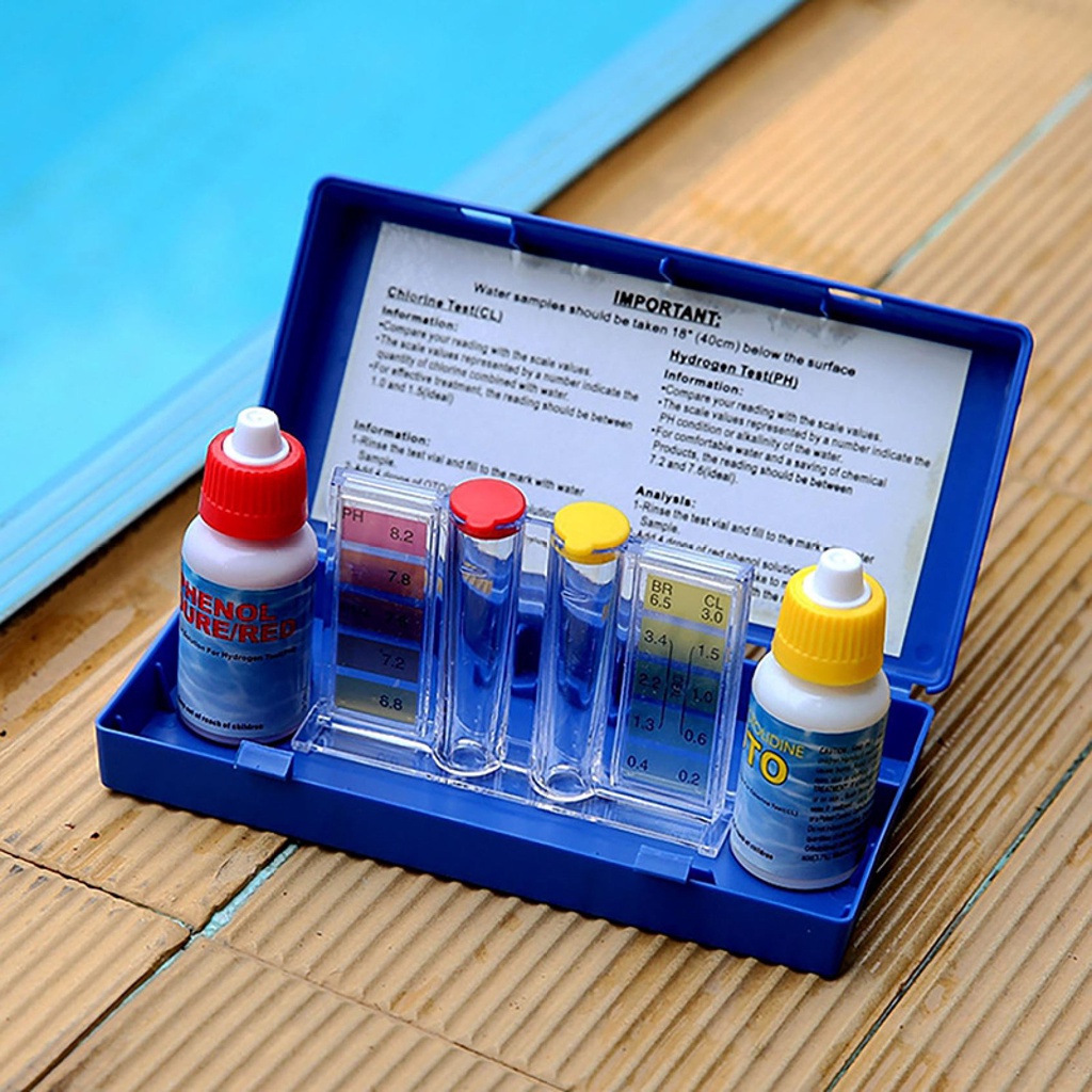 Swimming Pool SPA Water Chemical Test Kit Tests Water For PH, Chlorine