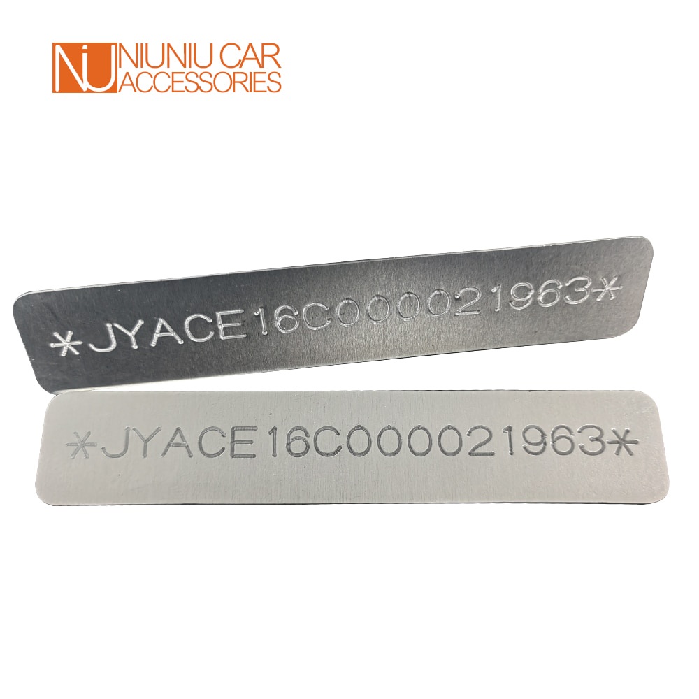 100 X 15MM Stamped Aluminu VIN HIN Number Serial Date Model ID TAG 
