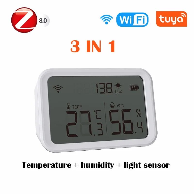 37J Tuya Zigbee Sensor Sunlight Twilight Sensor With Temperature ...