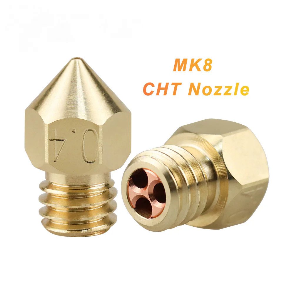 Newly launched New Clone CHT Nozzle MK8 0.4mm Brass Nozzles High Flow ...