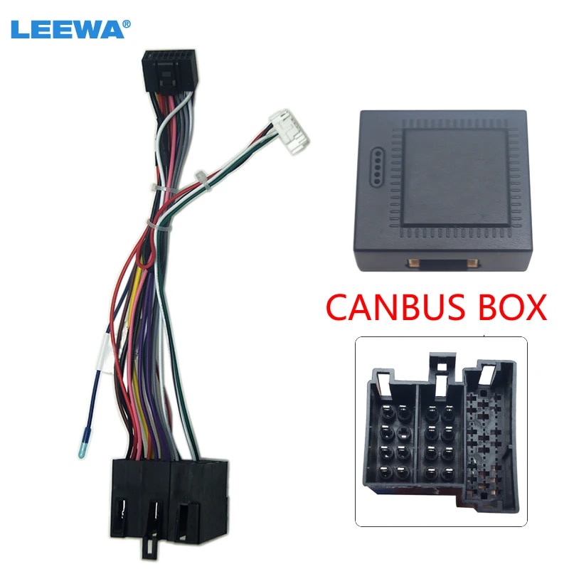 LEEWA Car Audio 16PIN Android Power Cable Adapter With Canbus Box For ...