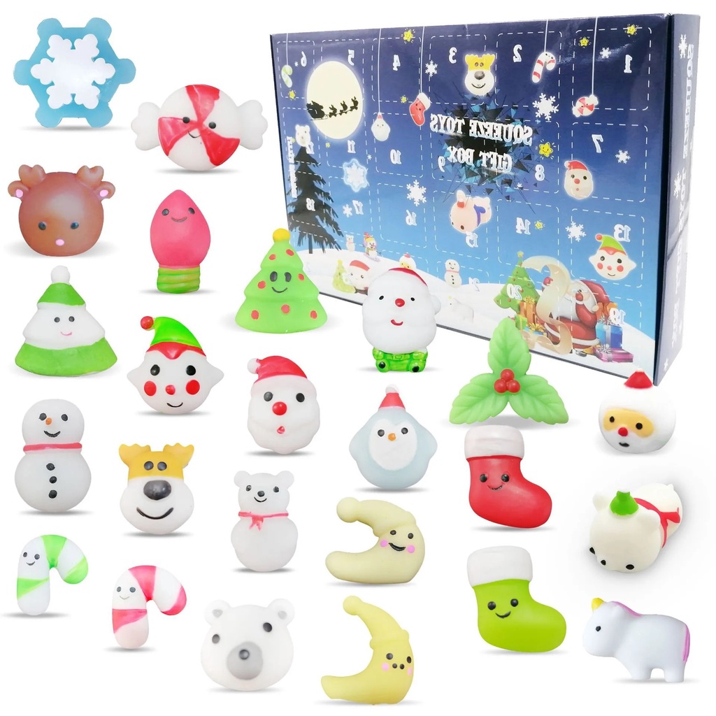 38I 2021 Kawaii Cute Squishy Advent Calendar Christmas Fidget Toys Mini ...