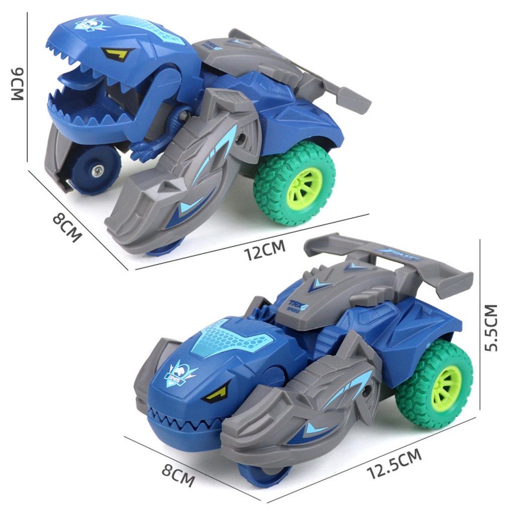 Transforming Dinosaur Car Deformation Car Toys Inertial Sliding Dino Car Automatic Transform Toy ...
