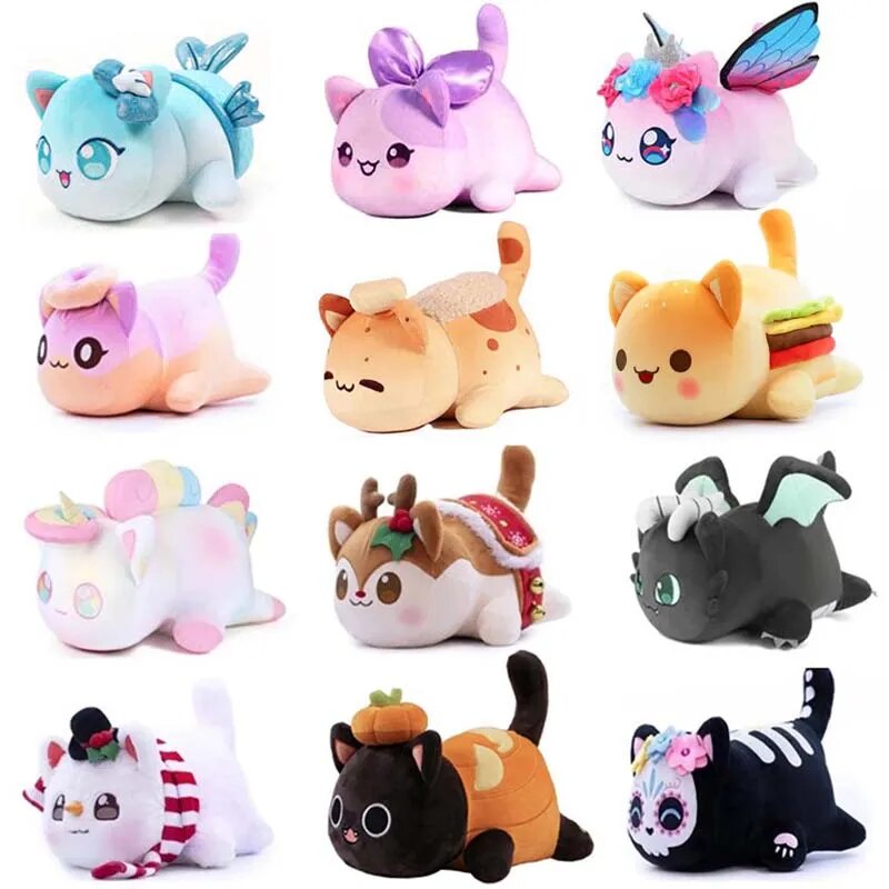 71E Aphmau Meows Cat Plush Toy Soft Meemeow Stuffed Donut Cat Plushes ...