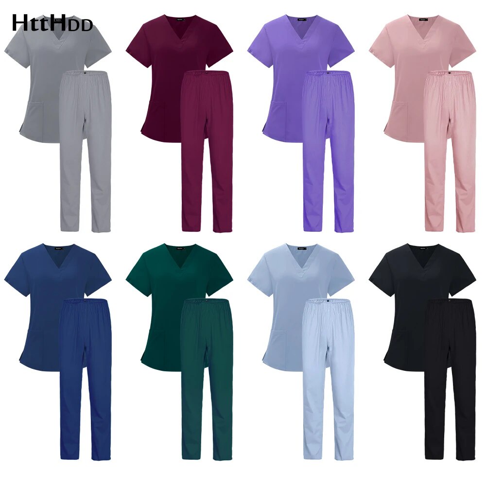 02B Wholesale High Quality Women Wear Scrub Suits Hospital Doctor