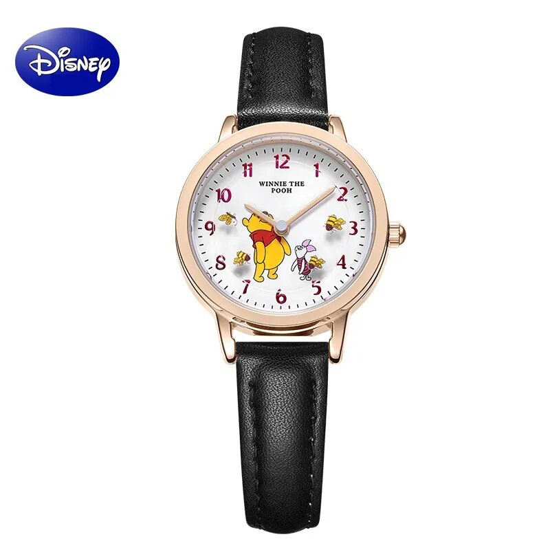 987 Disney Winnie Pooh Cartoon Girl Rotatable Dial Fashion Casual