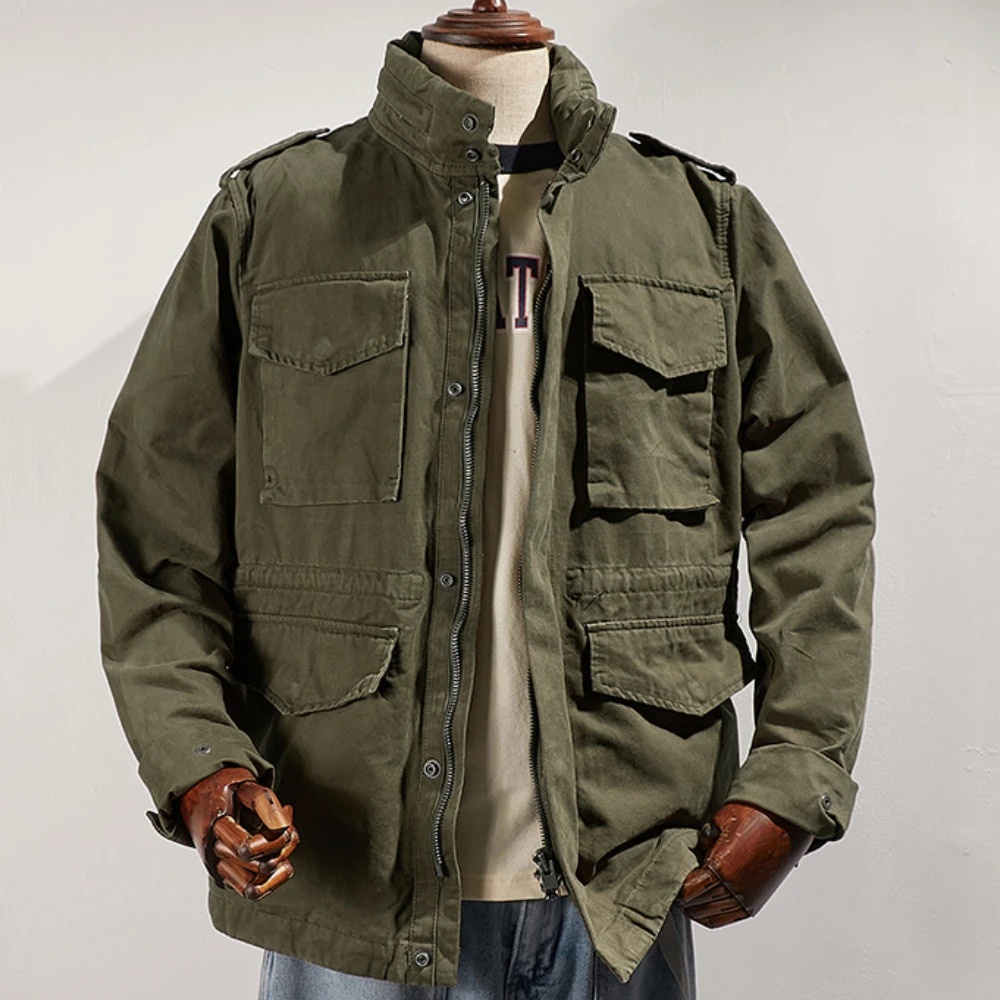 ✍Retro heavy padded jacket military style field tough guy pocket tooling  coat windbreaker ♢✌