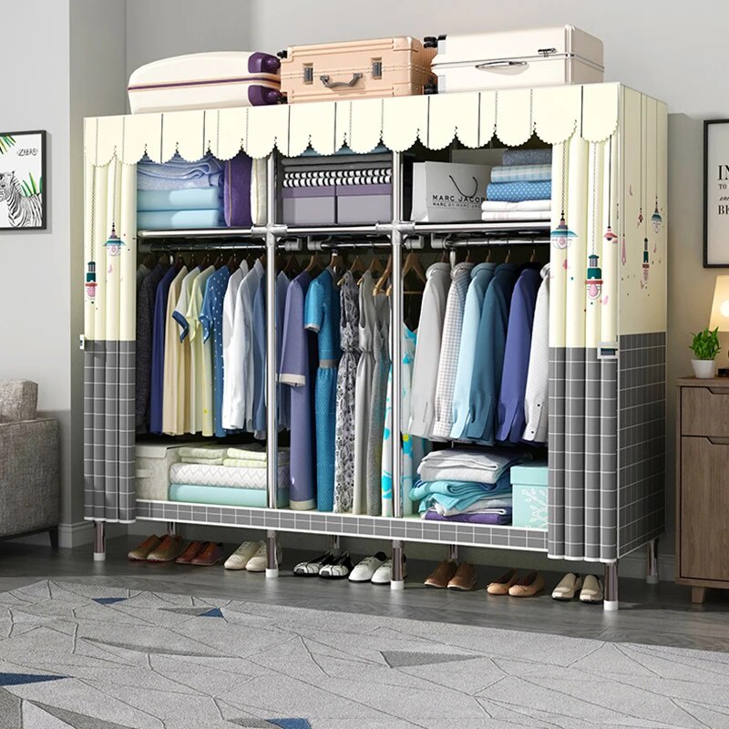 59T Folding Wardrobes Bedroom Closets Armoire Modern Aesthetic ...