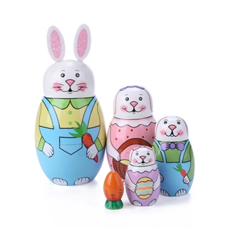 ♛5-10pcs/Set Matryoshka Dolls Nesting Dolls Wooden Russian Babushka ...