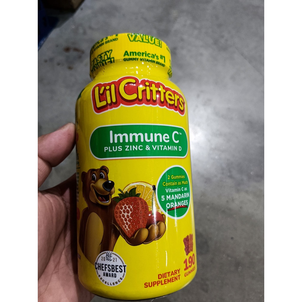 LITTLE CRITTERS IMMUNE C PLUS ZINC AND VITAMIN D 190 GUMMIES Shopee
