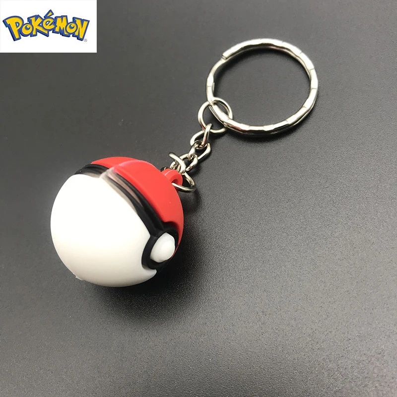 281 TAKARA TOMY Pokemon Pokeball Keychain Pikachu Cute Bag Pendant Pvc ...