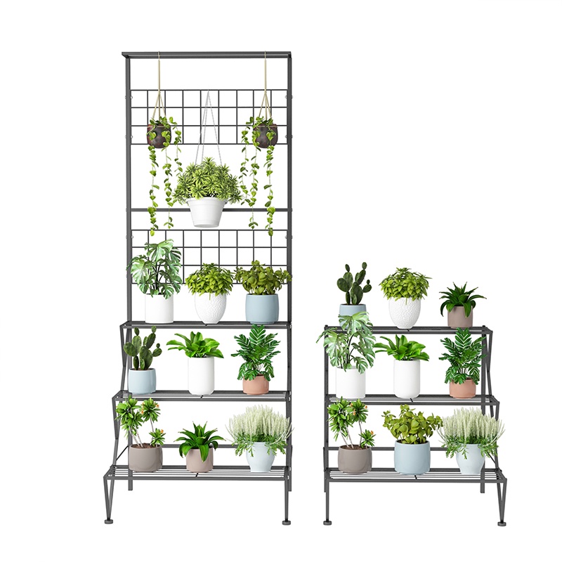 SAMORE Upgraded version 3 Tier Plant Rack Stand Hanging Plants Holder ...