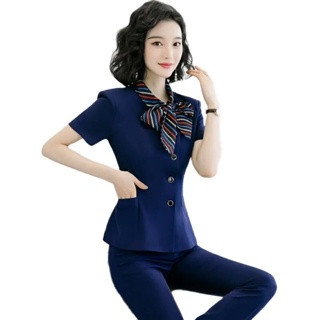 KONDALA Office Suit Women Fashion Pink Blazer Pantsuit Vintage V Neck Long  Sleeve Blazer+High