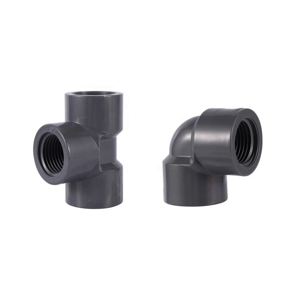 1/2 inch Female Thread Plastic PVC Pipe Fitting Connector Elbow Tee ...