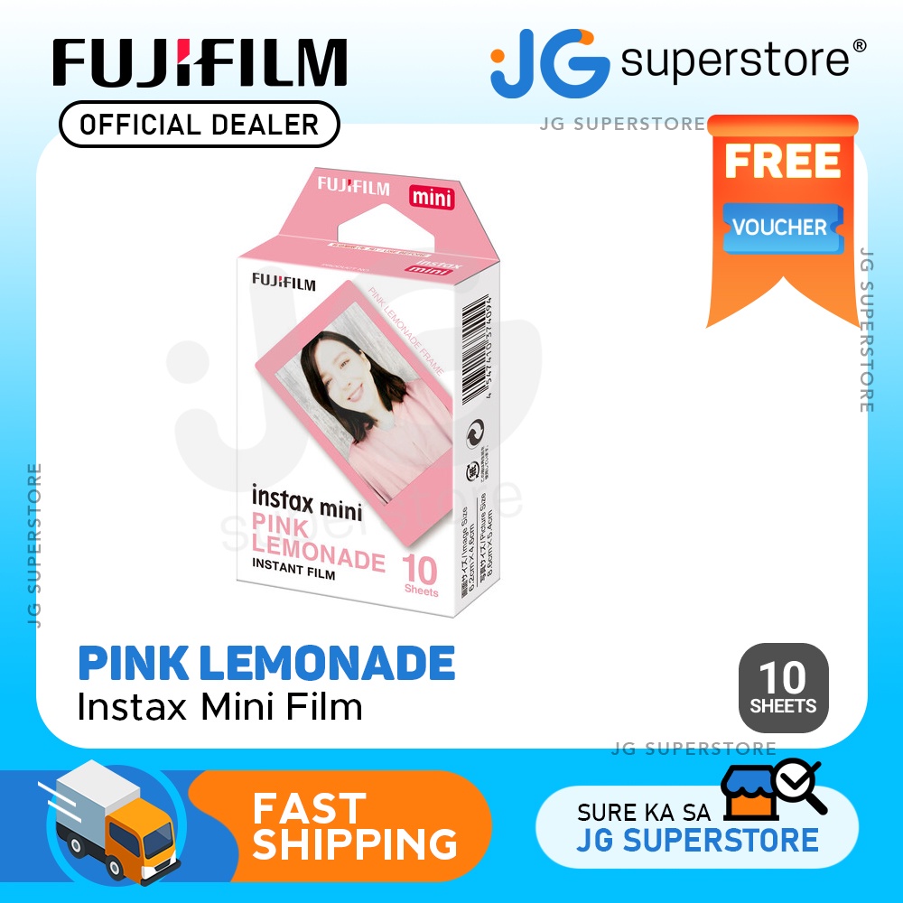 2024 Film JG Fujifilm 10 Instax Lemonade Sheets Superstore Pink Mini ...