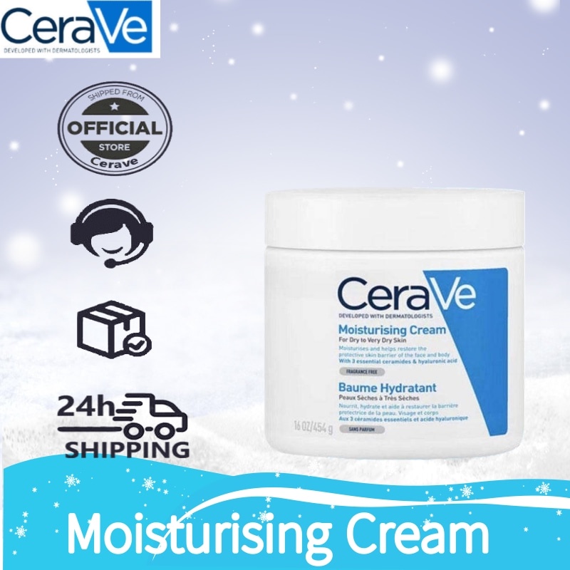 Cerave Moisturizing Cream Daily Ceramides Hyaluronic Acid Gentle On Dry Skin Face Body 2586