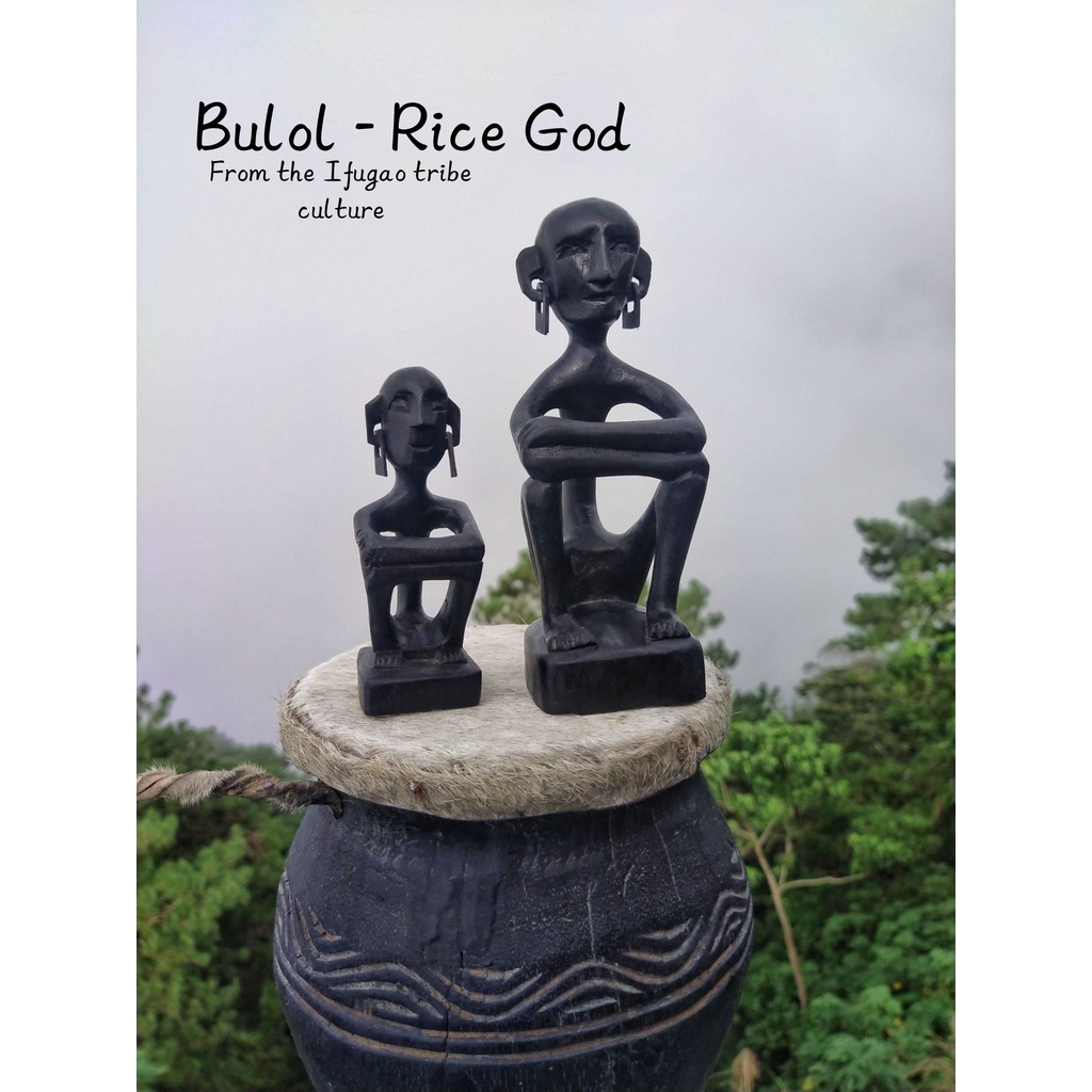 2024 BULUL RICE GOD wood carving display | Shopee Philippines