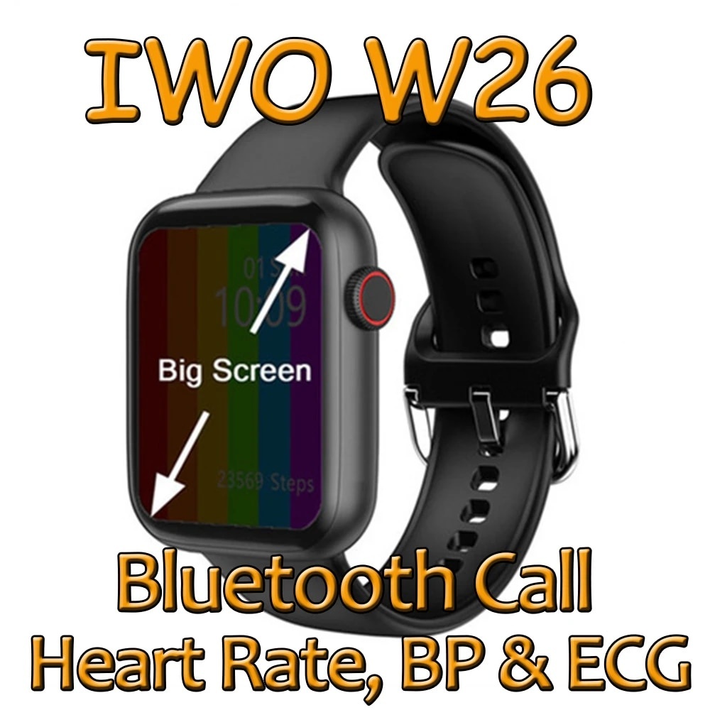 W26 smart watch discount size