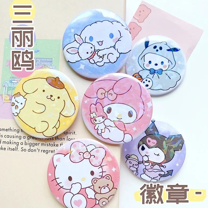 Anime Sanrio My Melody Kuromi Enamel Pins Badge Backpacks Lapel Pin ...