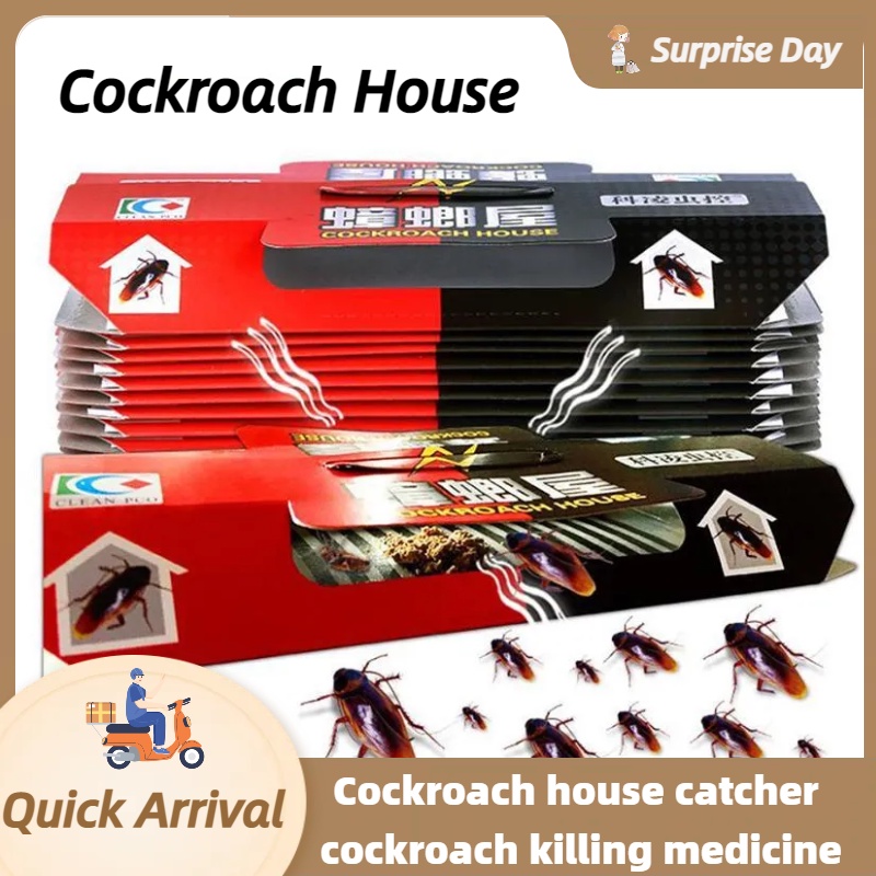 10pcs Cockroach Trap Roach Killer Indoor Home NonToxic Sticky Trap Bug ...