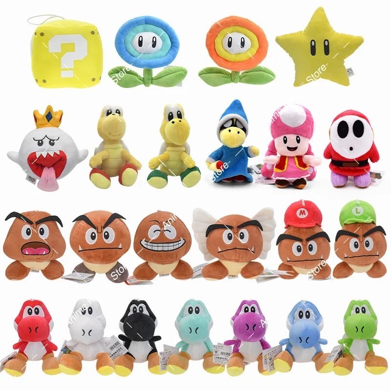 30 Styles Super Bros Plush Doll Koopa Troopa Goomba Yoshi Dinosaur ...