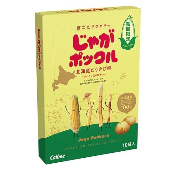 [Limited Time] Jaga Pokkuru Hokkaido Corn Flavor (18g x 10 bags) 【High