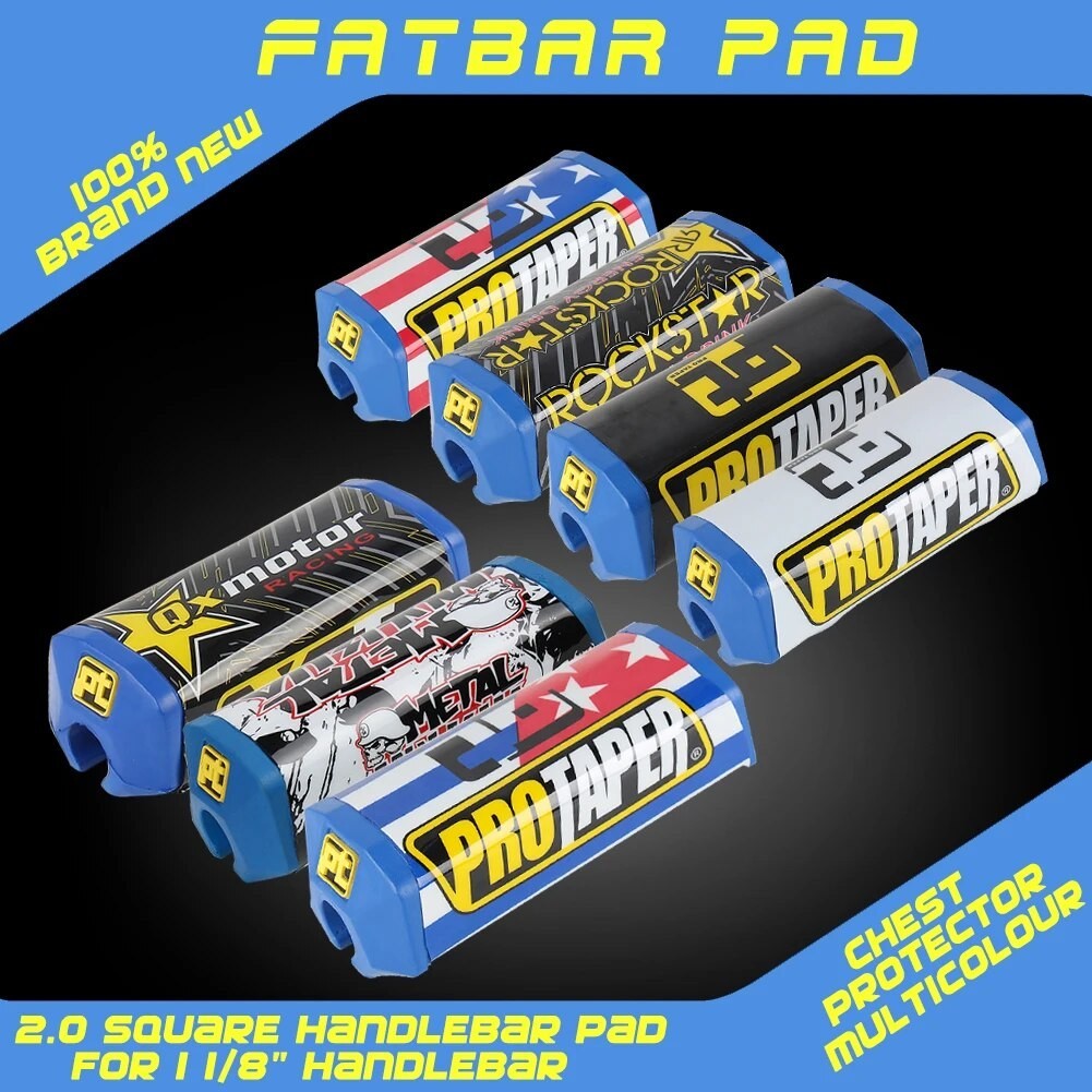 ♣Motorcycle Handlebar Pad 2.0 Square Chest Protector Pads Fit 28mm