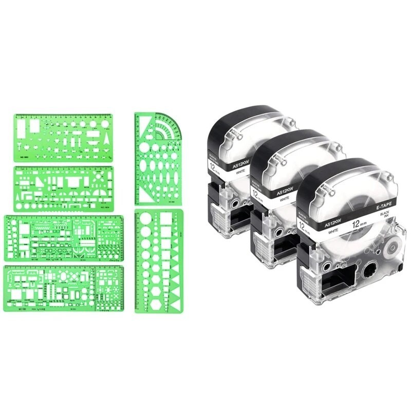 3Pcs 12Mm Label Maker Tape Label Maker For Epson/Kingjim Printer With