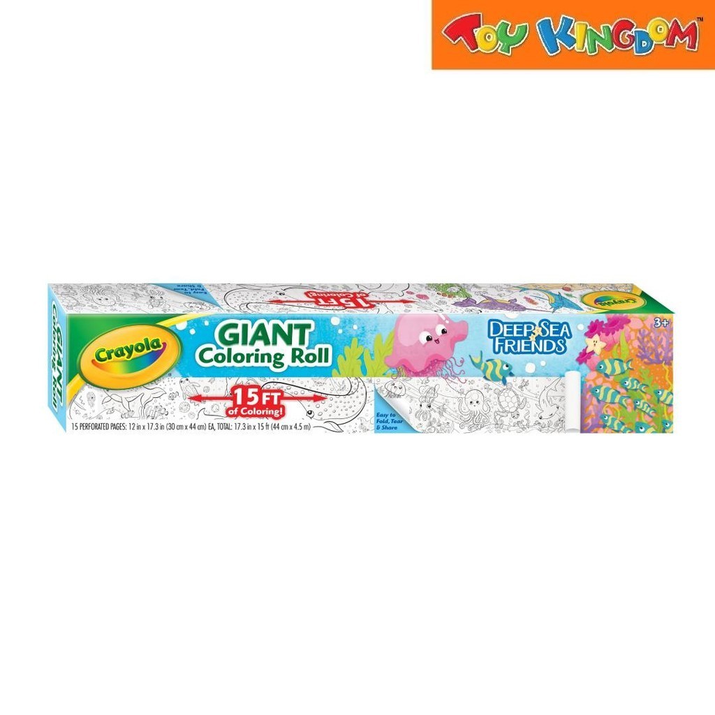 Crayola Giant Coloring Roll Deep Sea Friends | Shopee Philippines