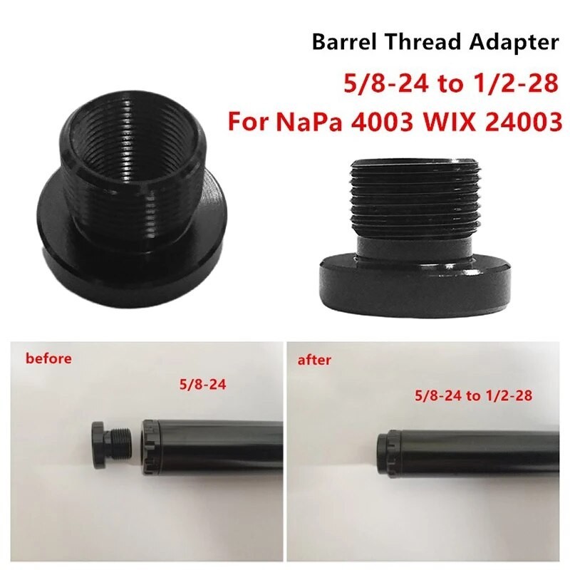 Car Accessories 5/8-24 To 1/2-28 Single Core Car Fuel Filter Titanium ...
