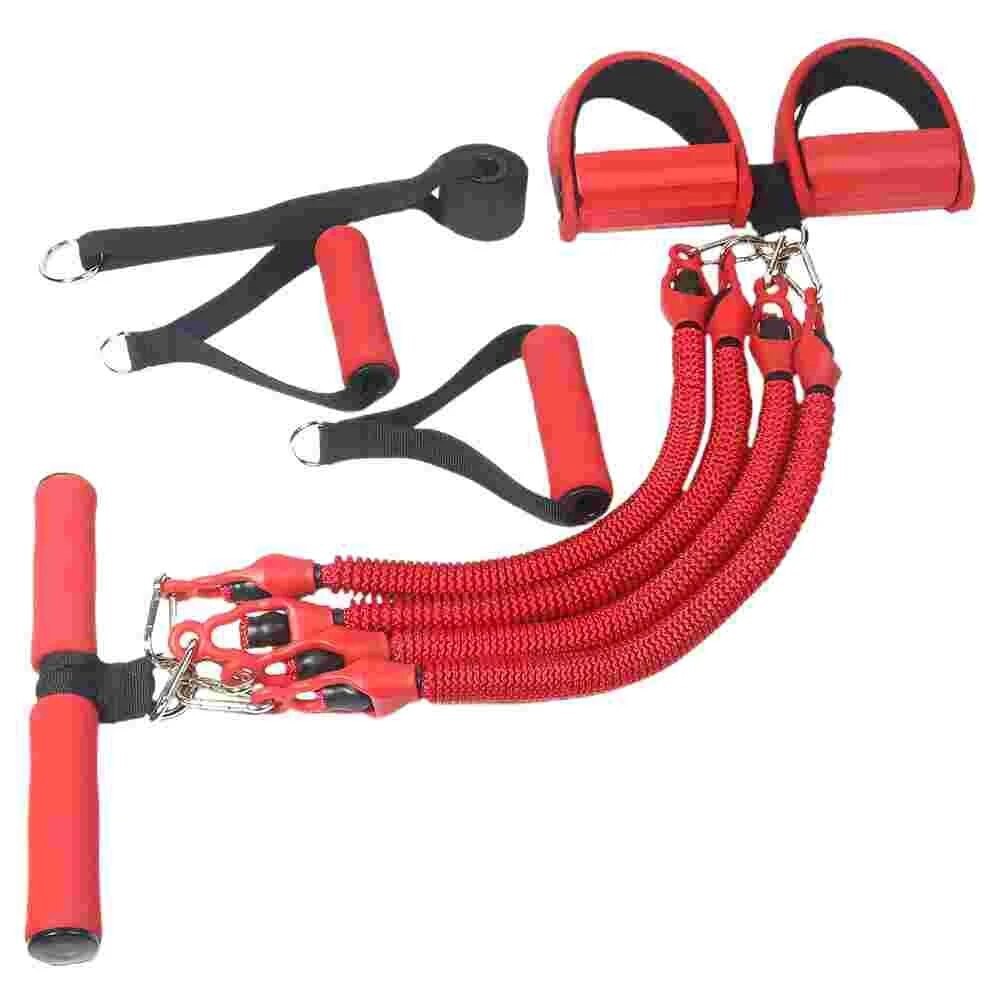 【Four-tube Pull Rope Exercise Resistance Bands Pedal Sports Pulling ...