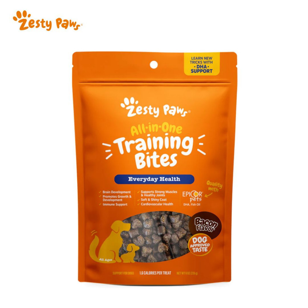 Zesty Paws All In One Training Bites Bacon Flavor 8oz 226g Exp 06 2025 Pawsome Treats to Teach Your Puppy New Tricks To Keep Your Bestie on Their Best Behavior A Great Way