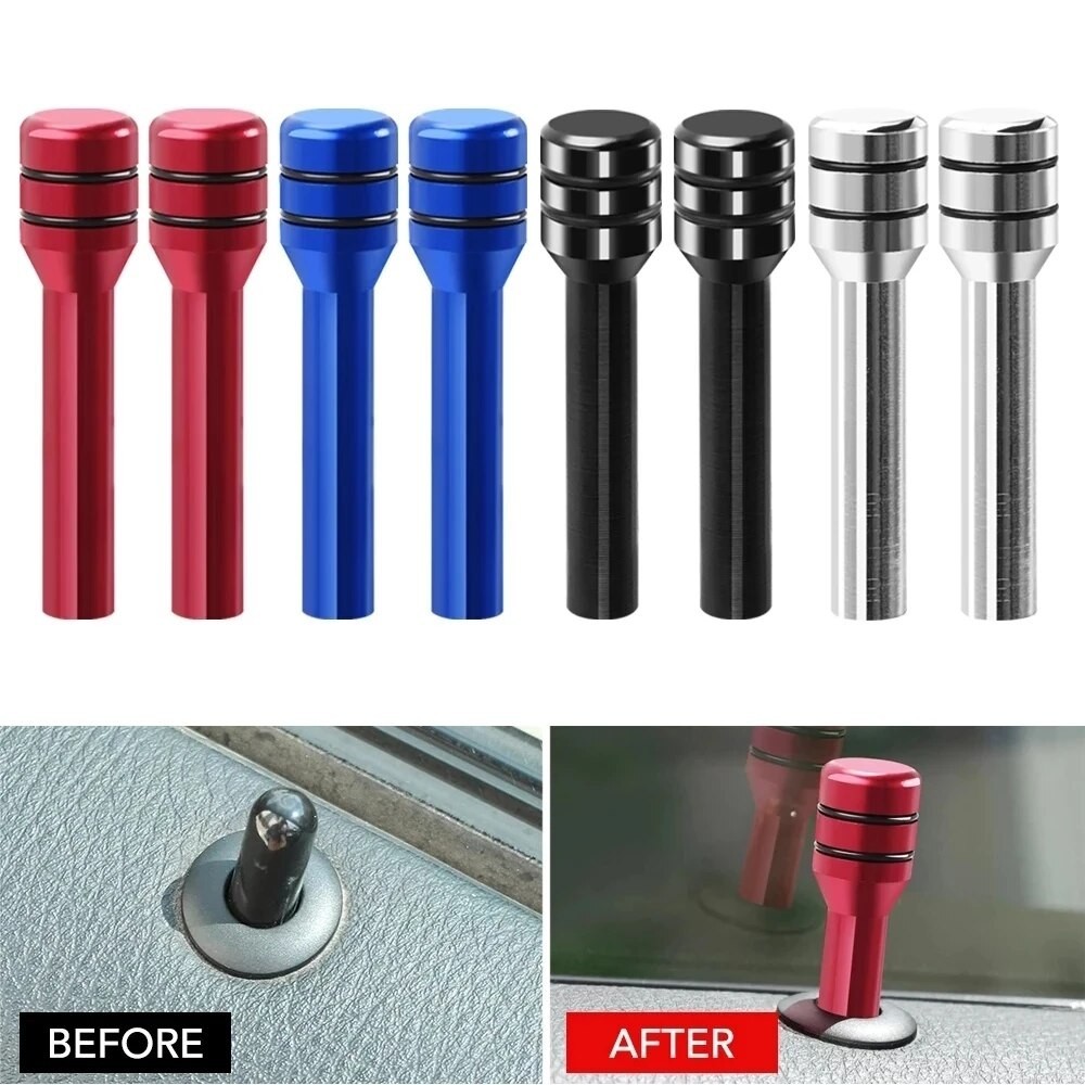 ☽Car Alloy Door Lock Pins Lock Pin Screw Knob For BMW E46 E39 E90 E60 ...