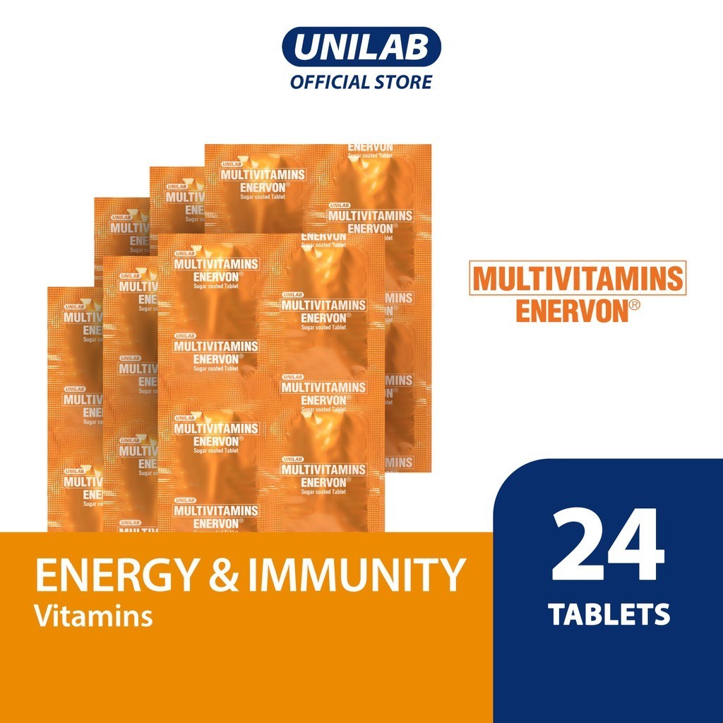 Unilab Enervon Multivitamins 24 Tablets Shopee Philippines