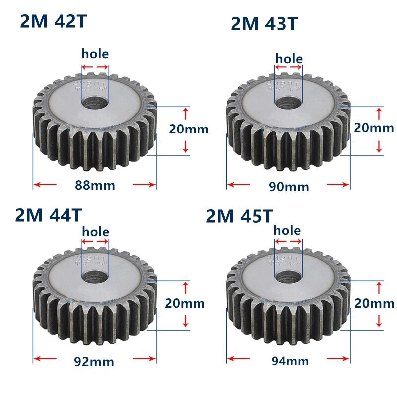 MOD2 gear rack 42 teeth-57 teeth gear tooth hardened thickness 20mm 2 ...