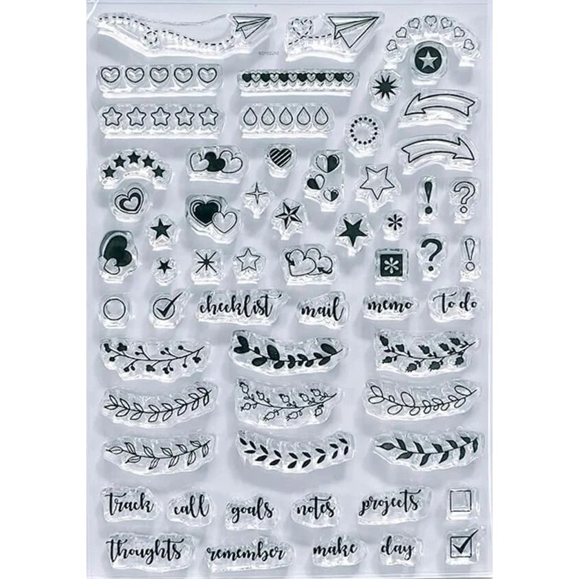 CLEAR STAMP planner DIY Scrapbook Card album paper craft silicon rubber ...