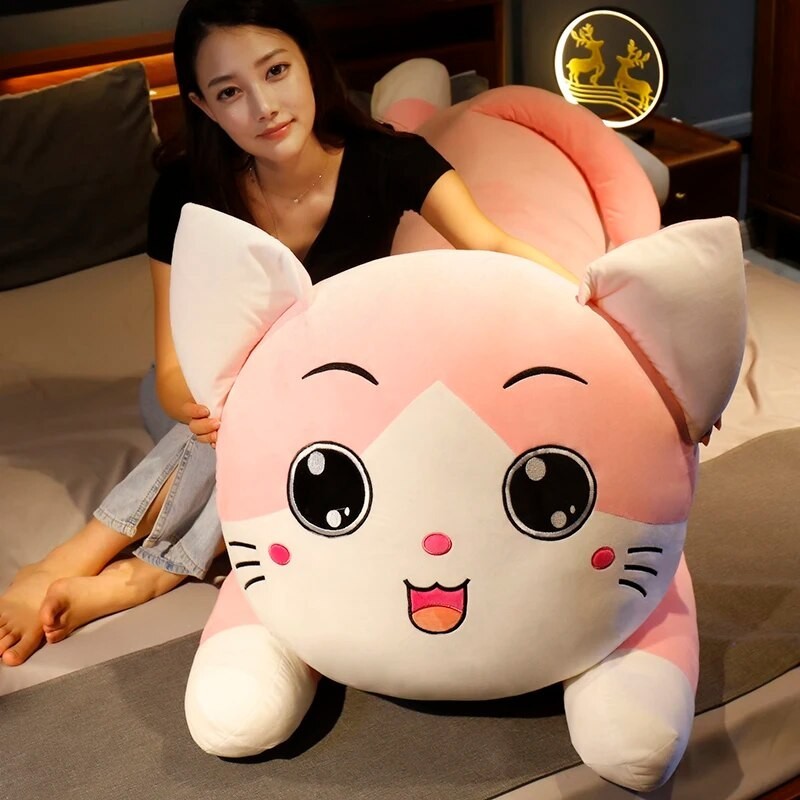 98k jumbo cute cartoon cat plush toy super soft doll bear bed sleeping