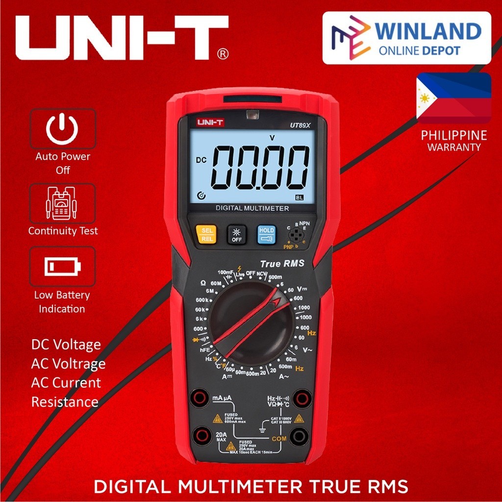 UNI-T by Winland UT-89X Digital Multi-Meter True RMS Multimeter Multi ...