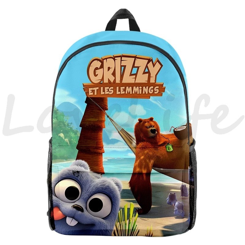 84c Cartoon Grizzy And The Lemmings Backpack Oxford Notebook Backpacks ...