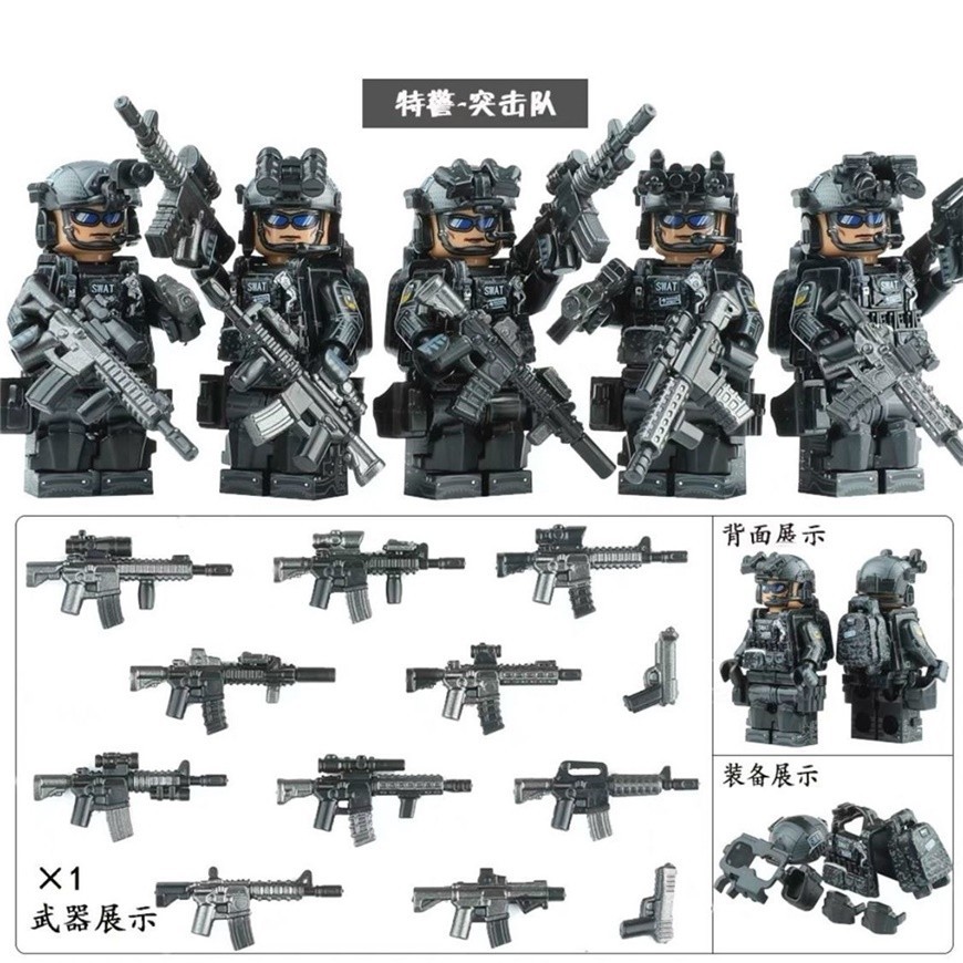 Compatible with Lego Military Us Army Special Forces Soldiers Green ...