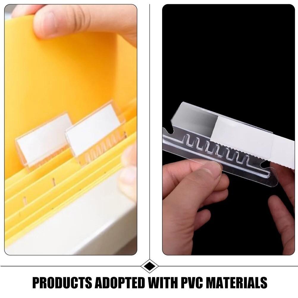 87X 100 Pcs Label Holder Office Supply Supplies File Labels for Hanging