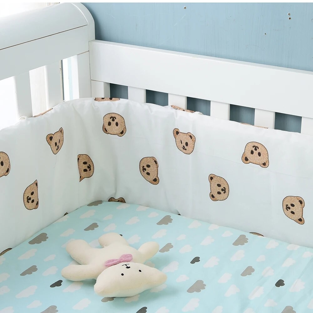 2024.COD Room Bumper Bed Crib Cot Pattern Soft Newborns Protector