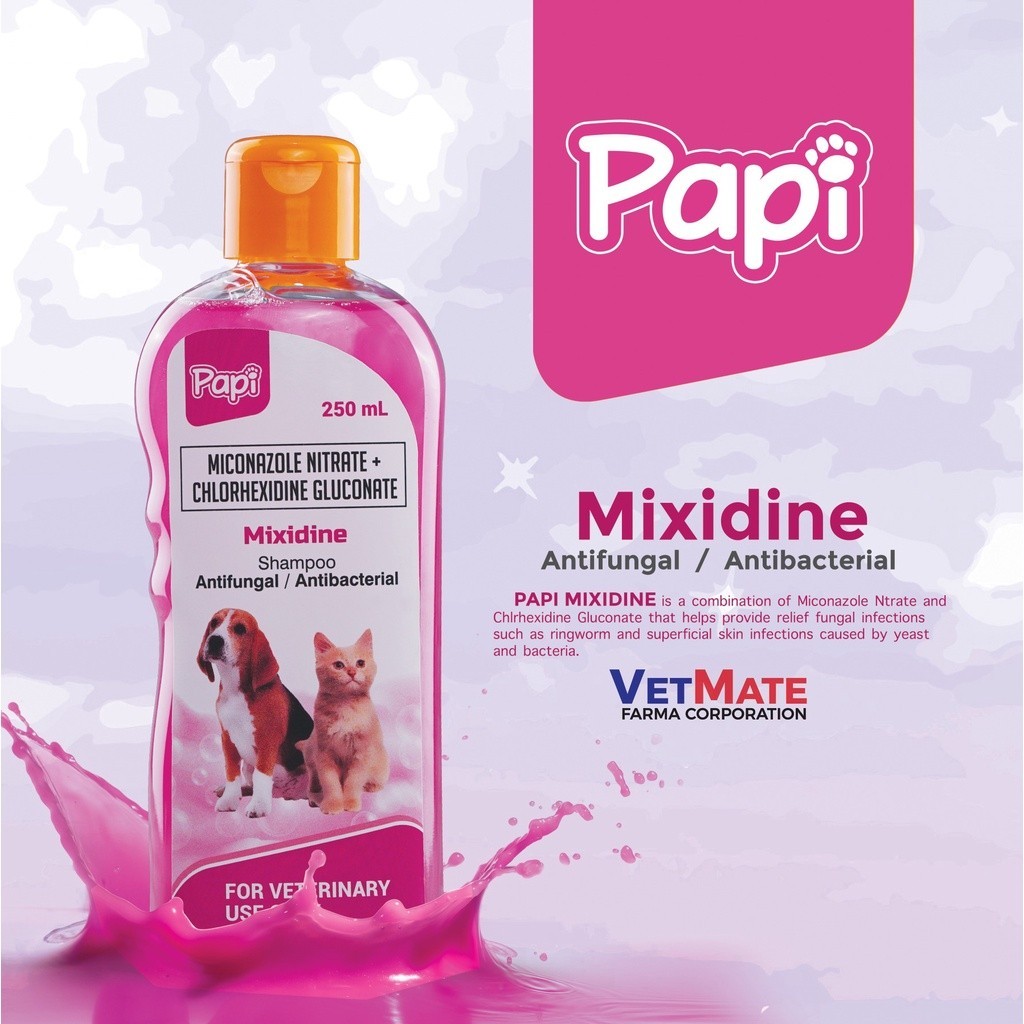 ~}_Papi Mixidine Antifungal & Antibacterial Shampoo 250mL | Shopee ...