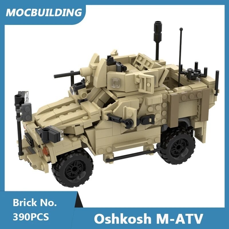 87e MOC Building Blocks Oshkosh MRAP All-Terrain Vehicle Model DIY ...