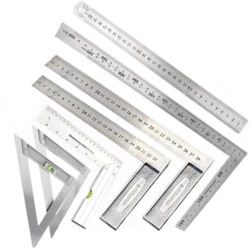 Aluminum Alloy Square Right Ruler Angle 90 Turning Ruler Woodworking ...