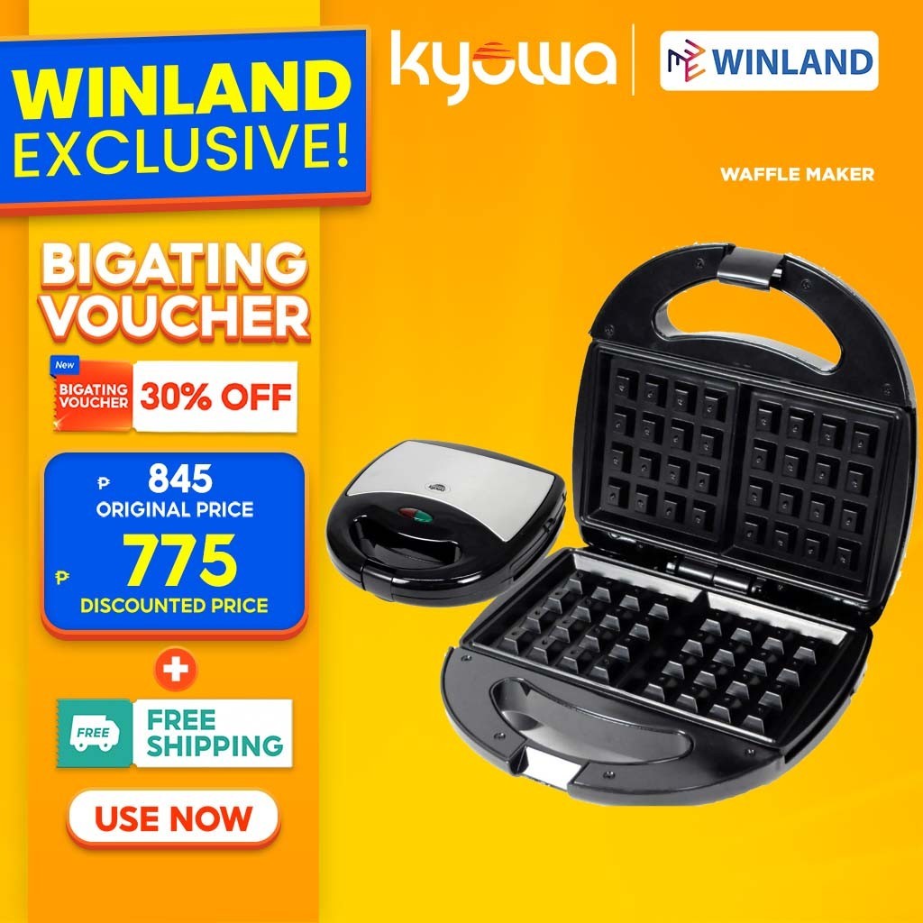 Kyowa by Winland Waffle Maker Waffle Toaster Stainless Steel Body KW