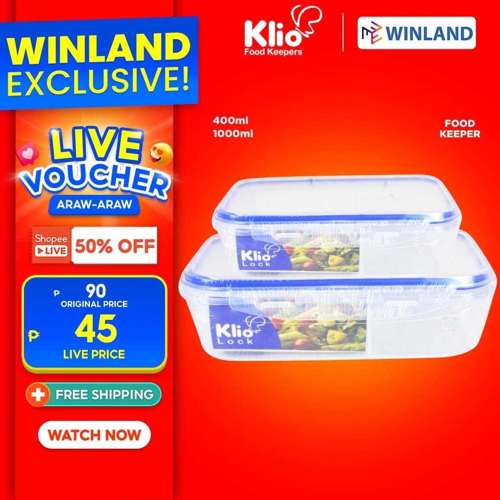 Klio by Winland Rectangular Food Keeper Lock Series Kitchenware ...